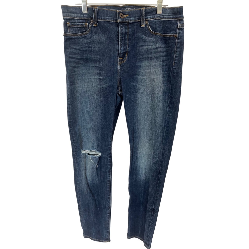 Lucky Brand Brooke Legging‎ Jeans Womens 16/33 Dark Wash Distressed Skinny Denim